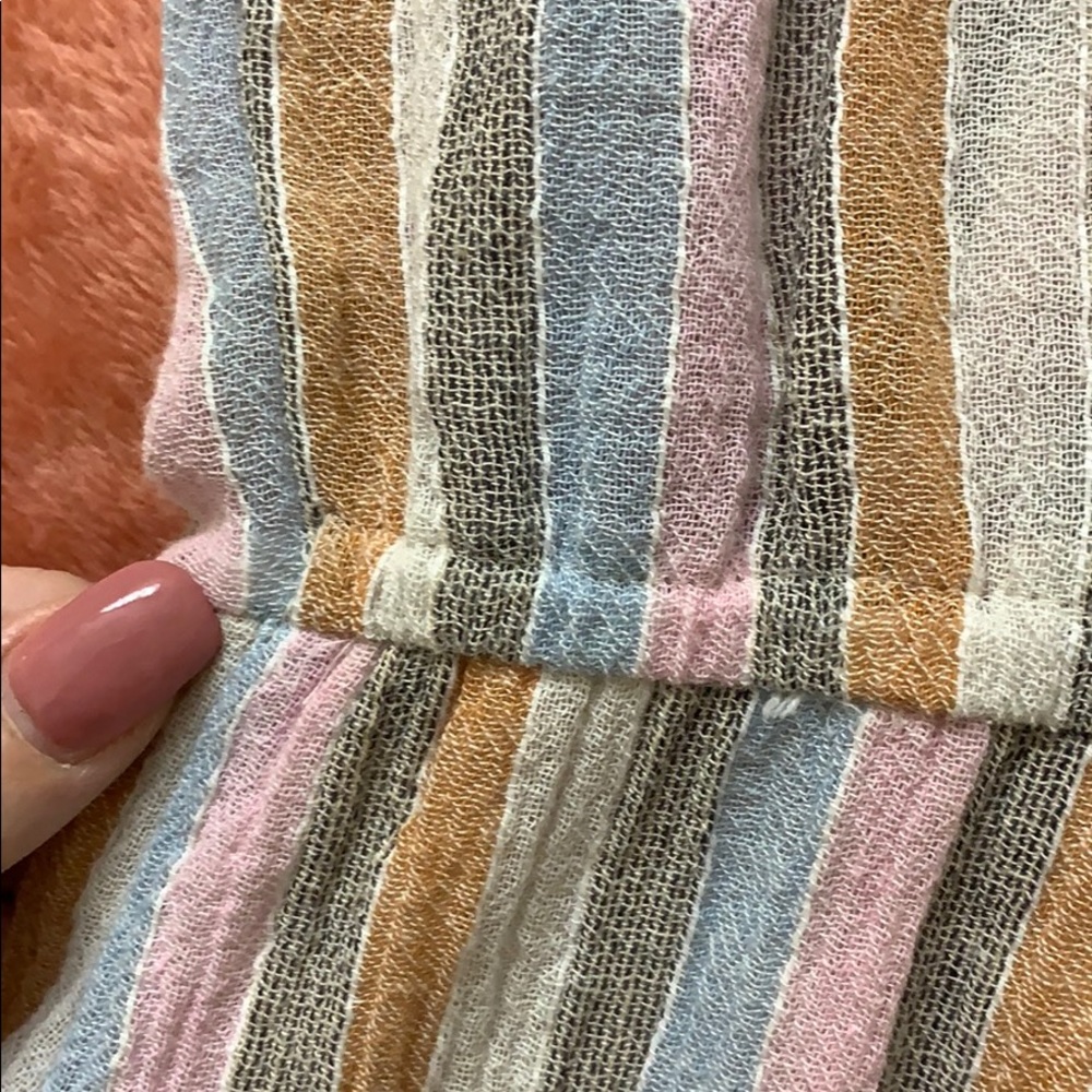 Angie brand Pastel Striped Midi Dress size large - Picture 14 of 15